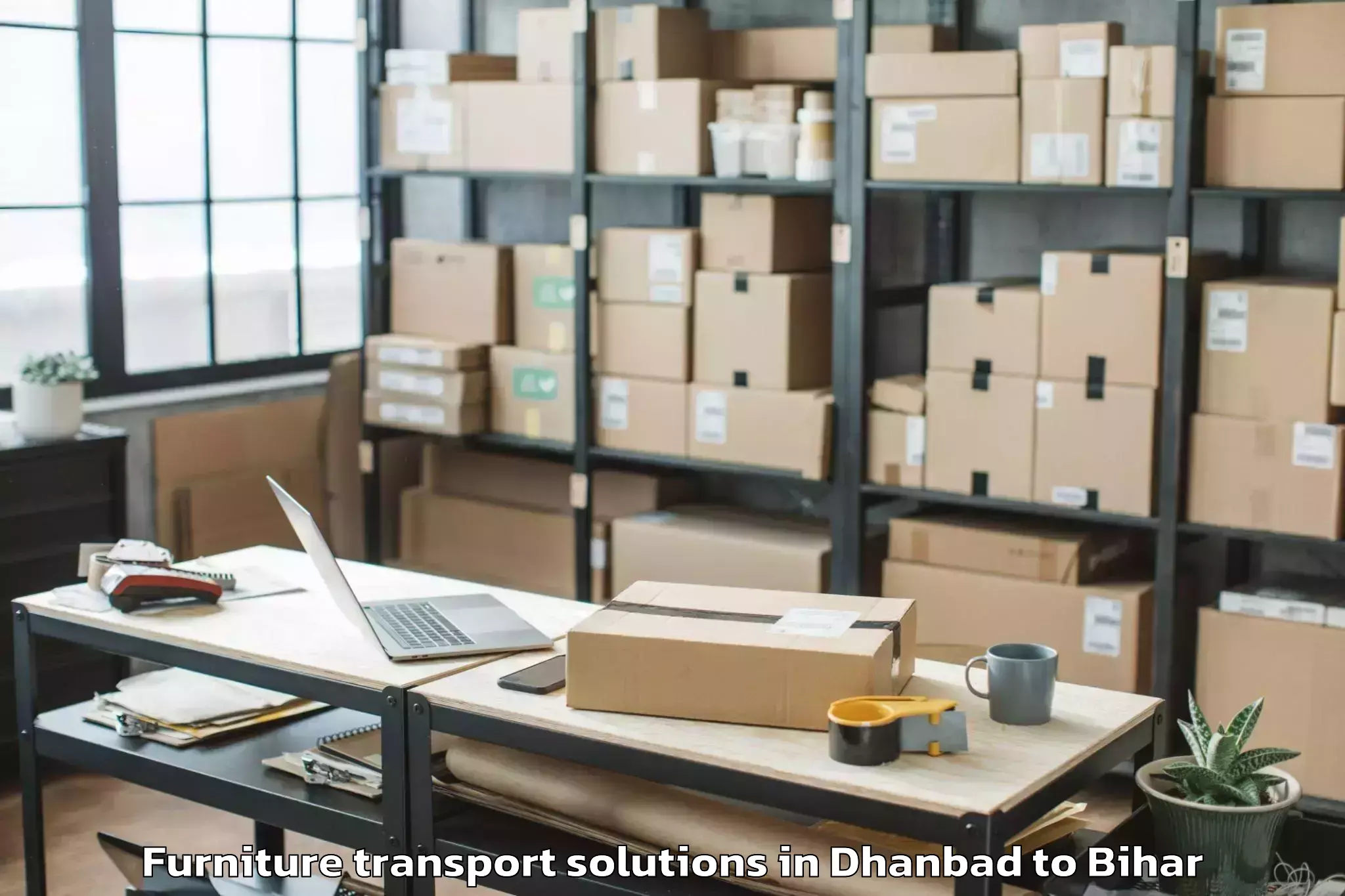 Professional Dhanbad to Mansurchak Furniture Transport Solutions